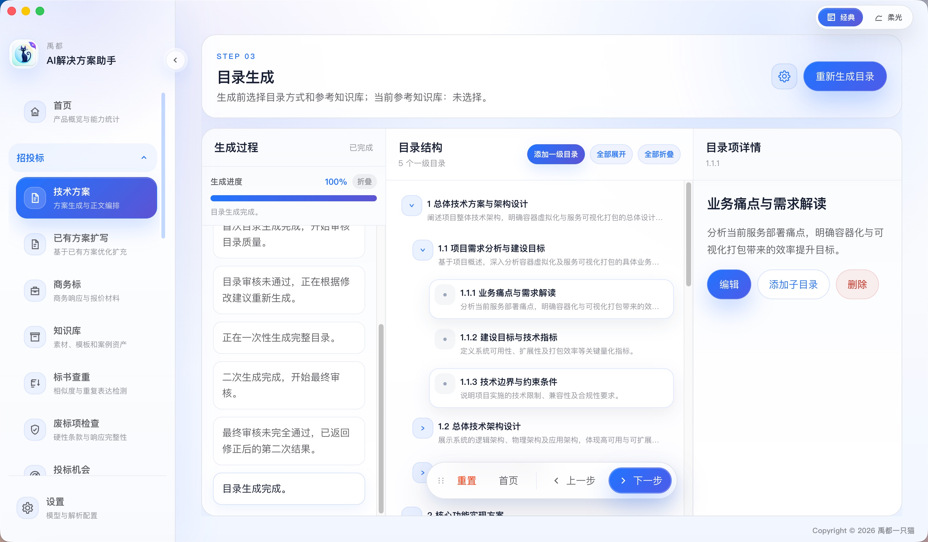 目录生成完成